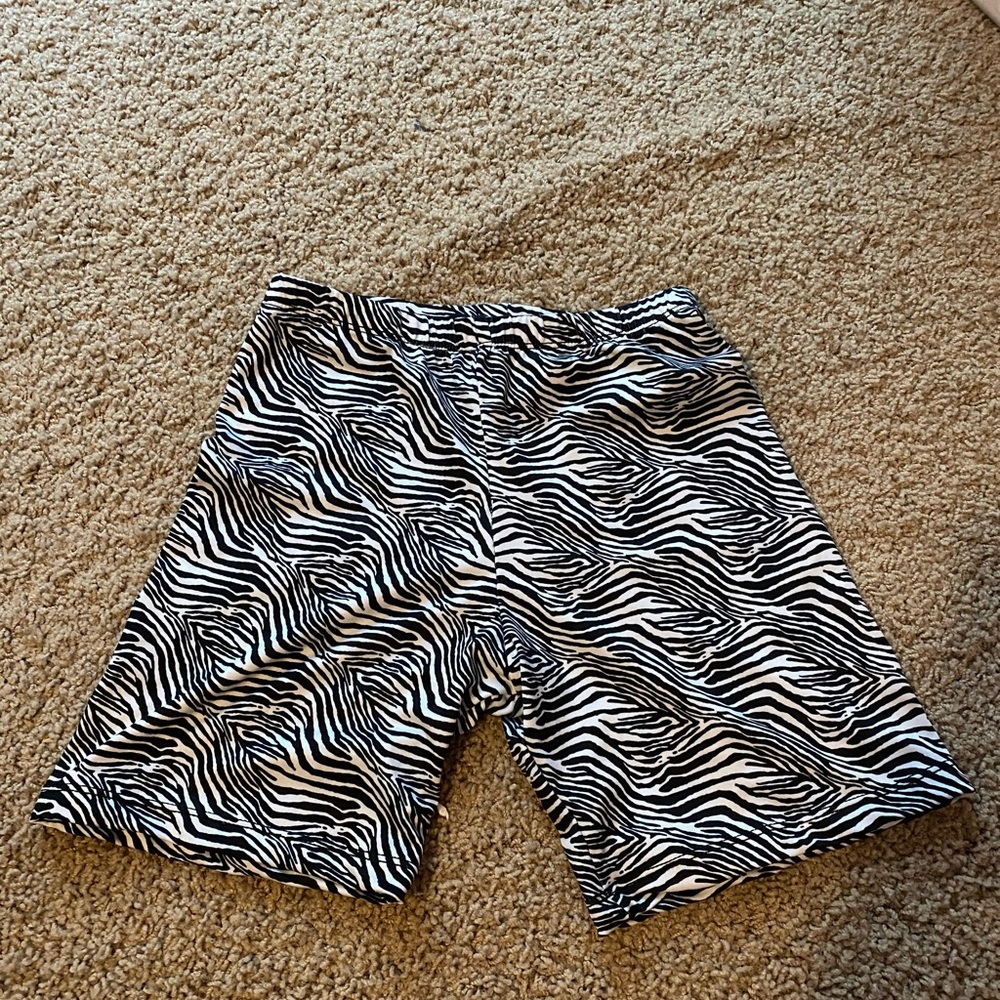 Zebra biker shorts